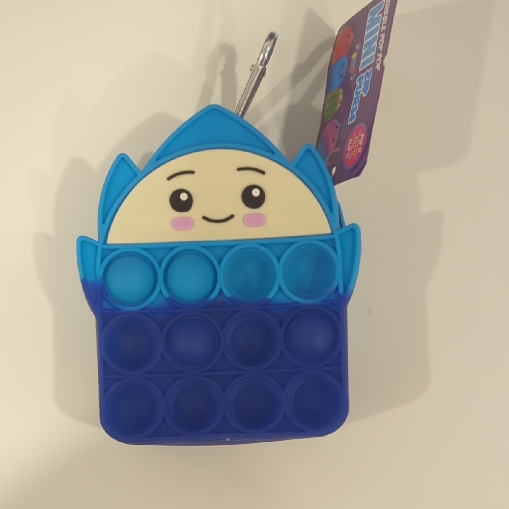 New Blue Ice Bubble Pop Mini Zip Purse Fidget Toy Kids Stocking Stuffer